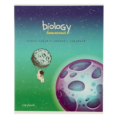 Тетрадь предметная "Космос", 40 листов в клетку "Биология", обложка мелованный картон, ВД-лак, блок офсет - фото 50537