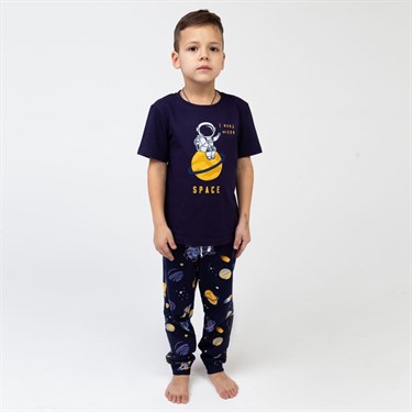 Пижама детская для мальчика KAFTAN "Space" рост  134-140 (36) - фото 50645