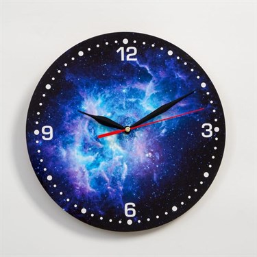 Часы настенные, серия: Интерьер, "Космос", плавный ход, d=24  см - фото 51649
