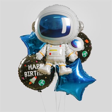 Букет из шаров "Космонавт", набор 5 шт - фото 52155