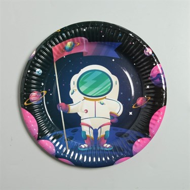 Тарелка бумажная «Космонавт», набор 6 шт. - фото 52803