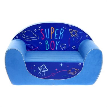 Мягкая игрушка-диван Super boy, не раскладной, цвет синий - фото 55092