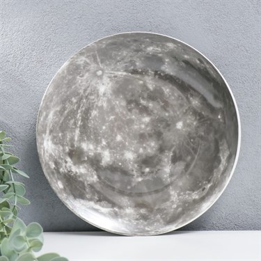 Тарелка декоративная керамика панно "Солнечная система. Луна" d=20,5 см - фото 55788