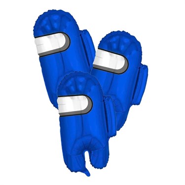 Шар фольгированный 26" «Космонавтик», фигура, набор 3 шт., цвет синий - фото 56562