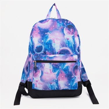 Рюкзак на молнии, наружный карман, цвет фиолетовый - фото 58035