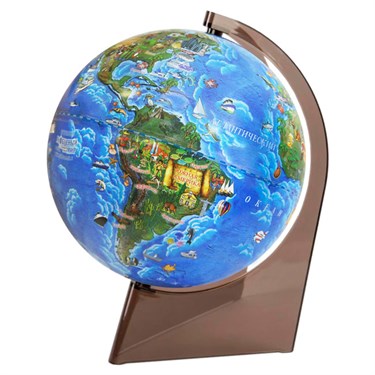 Глобус Земли для детей, диаметром 210 мм, на треугольной подставке - фото 63723
