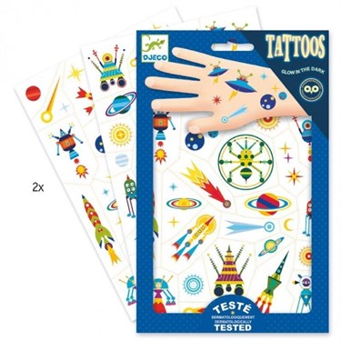 Набор светящихся татуировок Djeco «Космос»