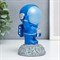 Сувенир полистоун "Астронавт на луне" ярко-синий 11,5х6,5х6,5 см 7345734